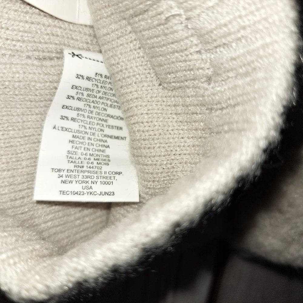 Not Your Grandma's Blanket Knit Baby Beanie with Mitts 0-6 Months